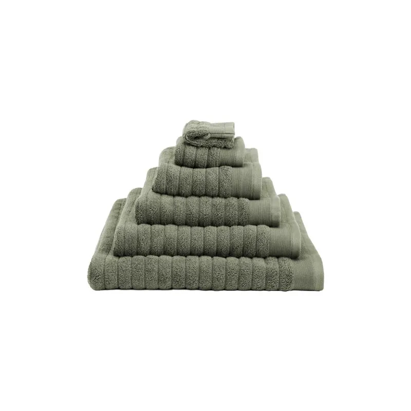 Heckett and Lane 1x VPE 2 st. Prestige Badetuch 60/110 Army Green Badetuch 60x110 Army-Green Gestreift