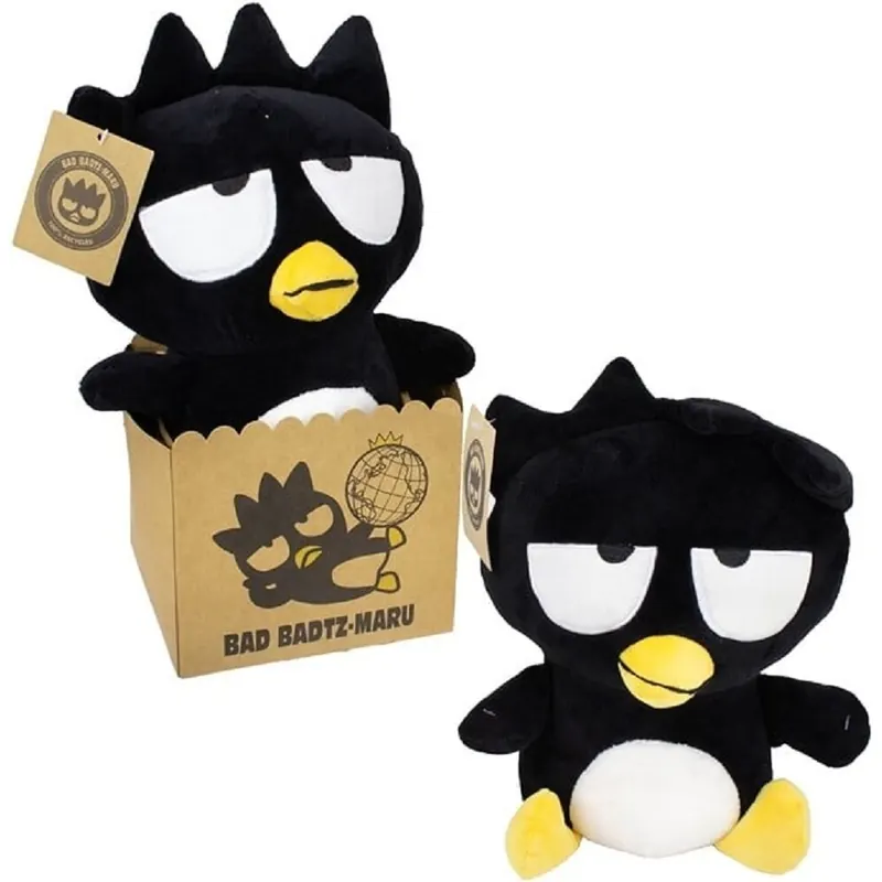 Hello Kitty Badtz-Maru Plüschfigur 27 cm schwarz mit gelbem Schnabel