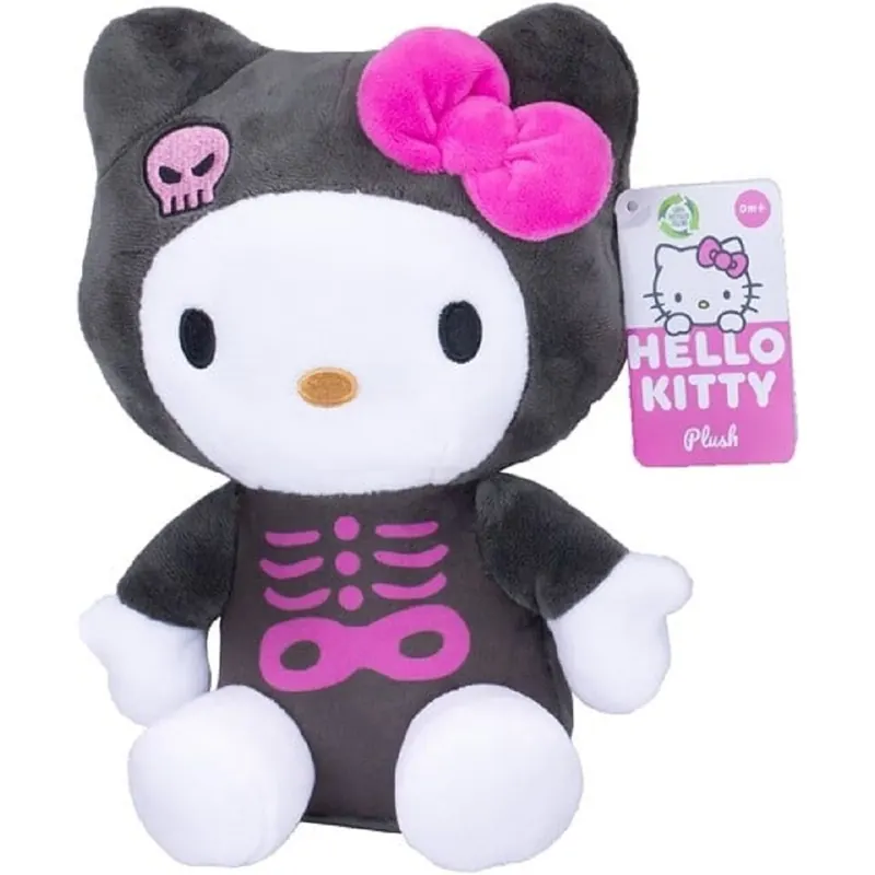 Hello Kitty Chococat Plüschtier schwarz Skelett-Outfit ca. 23 cm