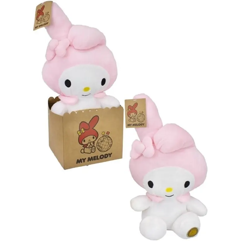 Hello Kitty My Melody Plüschfigur 27 cm rosa mit Kapuze