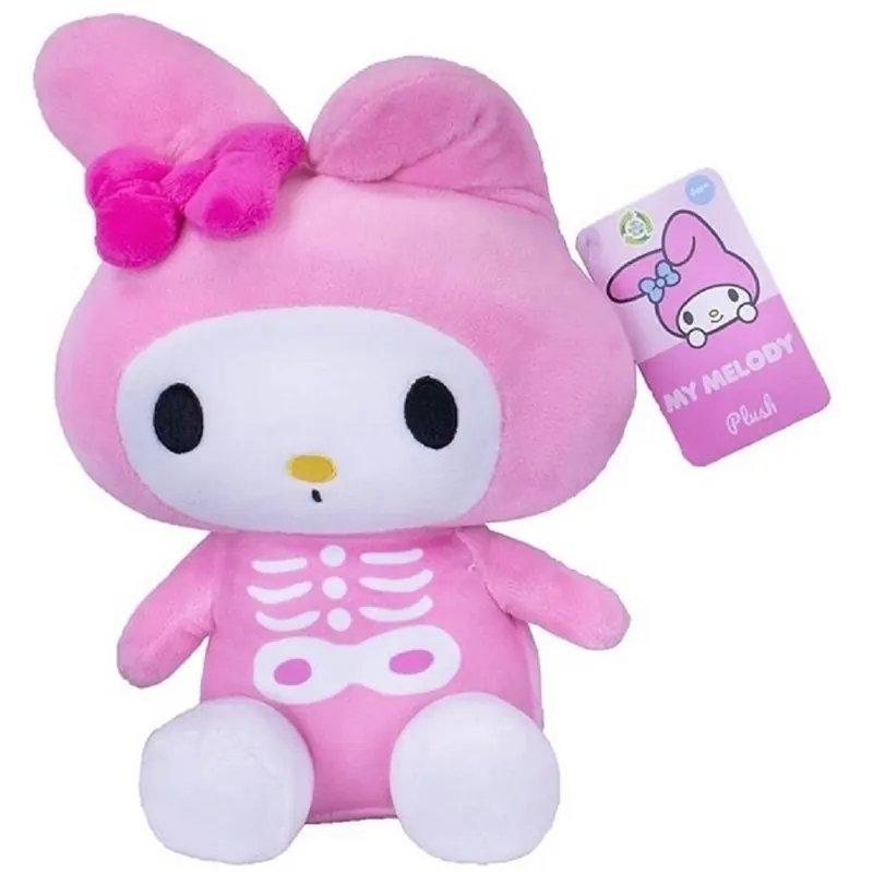 Hello Kitty My Melody Plüschtier pink Skelett-Outfit ca. 23 cm