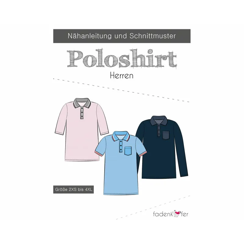 Herren-Schnittmuster POLOSHIRT, fadenkäfer