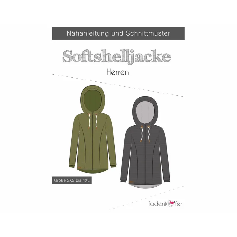 Herren-Schnittmuster Softshelljacke, fadenkäfer