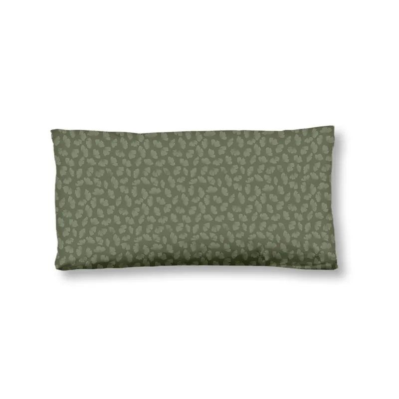 HIP Kissenbezug 40x80 cm Mako Satin Janay grafischer Blätterdruck grün