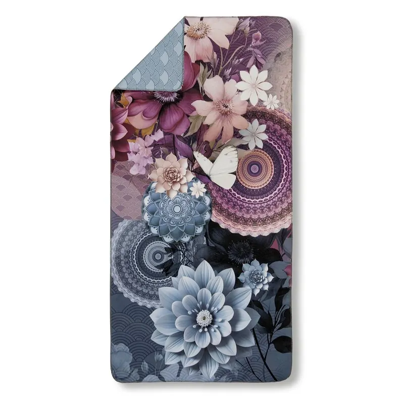 HIP Sporthandtuch 50x100 cm Polyvelvet Asher Mandalas & Blumen bunt