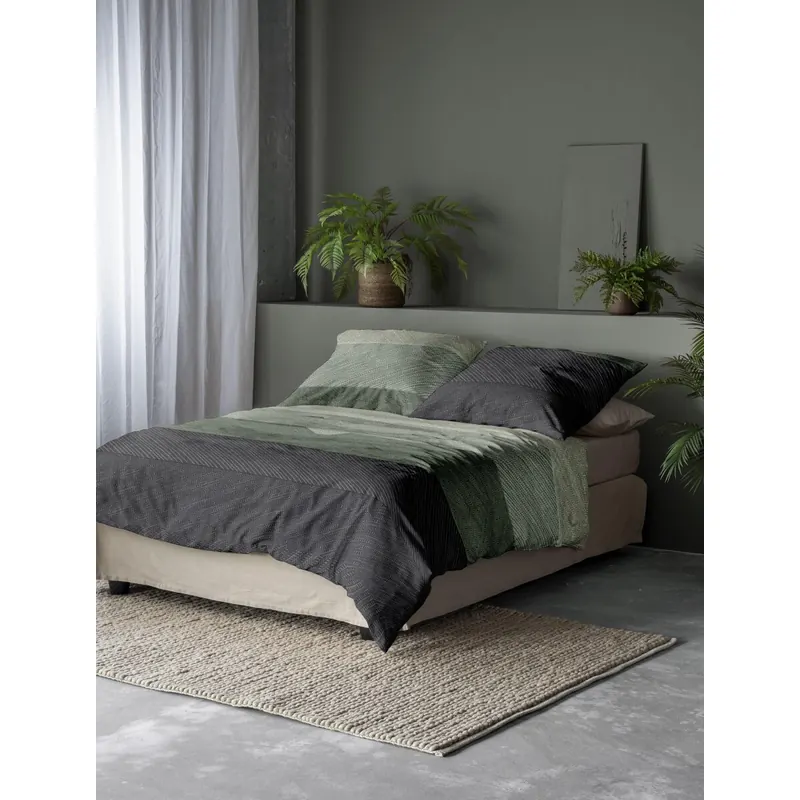 Irisette Edel-Feinbiber Bettwäsche Set Koala 8430 1 Deckenbezug 155x200 cm + 1 Kissenbezug 80x80 cm grün