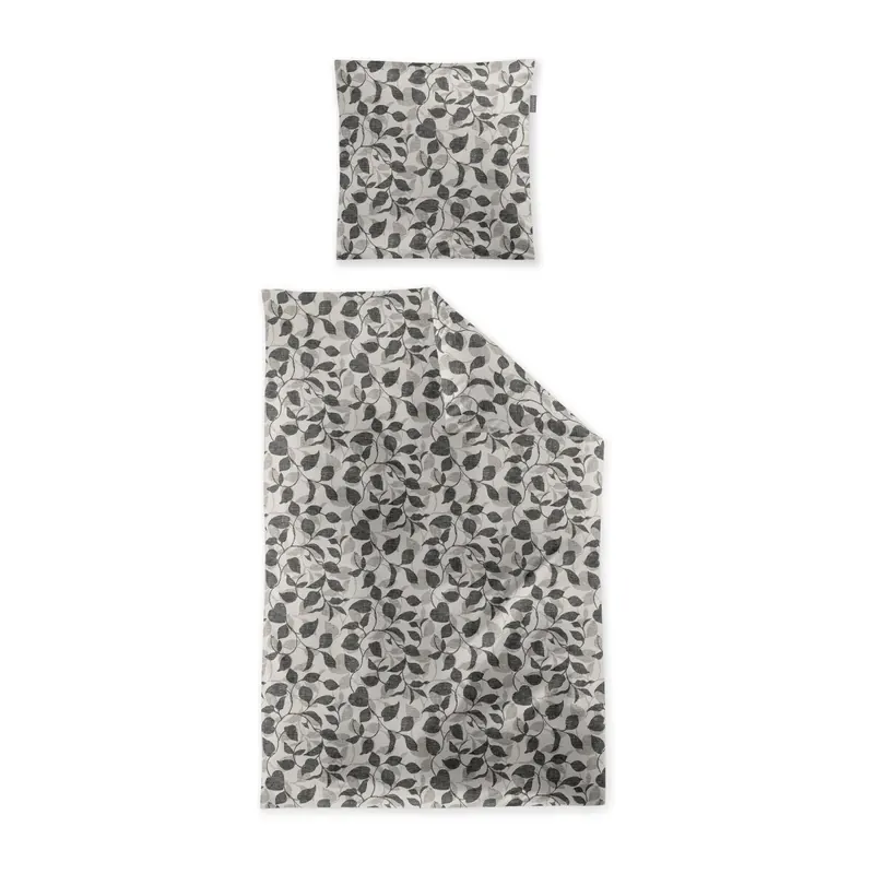 Irisette Edel-Feinbiber Bettwäsche Set Koala-HK 8588 1 Deckenbezug 135x200 cm + 1 Kissenbezug 80x80 cm grau