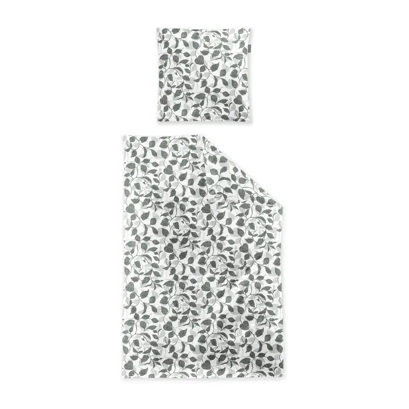 Irisette Edel-Feinbiber Bettwäsche Set Koala-HK 8588 1 Deckenbezug 155x220 cm + 1 Kissenbezug 80x80 cm grün