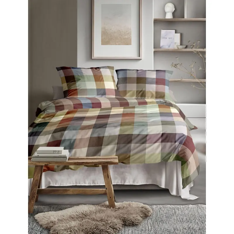 Irisette Flausch-Cotton Bettwäsche Set Zobel-J 8600 1 Deckenbezug 140x200 cm + 1 Kissenbezug 90x70 cm bunt