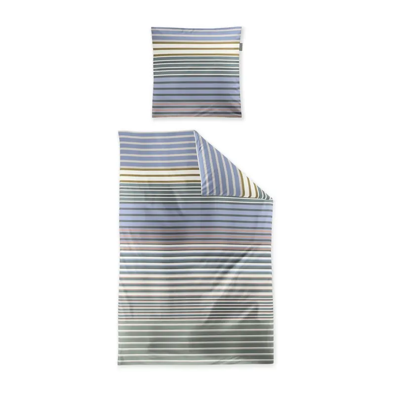 Irisette Lyocell-Satin Bettwäsche Set Lotus 8578 1 Deckenbezug 140x200 cm + 1 Kissenbezug 90x70 cm blau