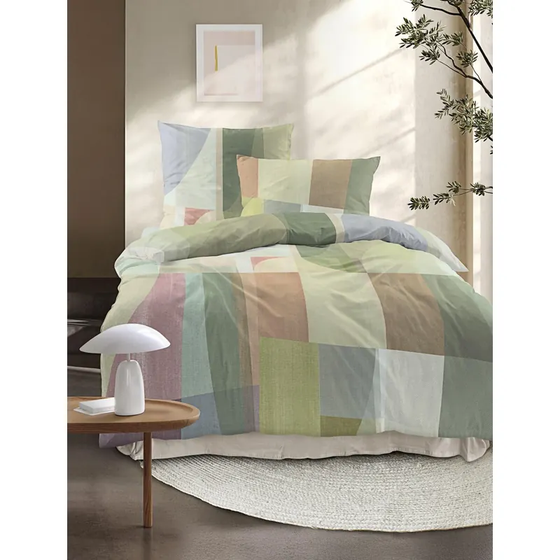 Irisette Lyocell-Satin Bettwäsche Set Lotus 8592 1 Deckenbezug 140x200 cm + 1 Kissenbezug 90x70 cm grün