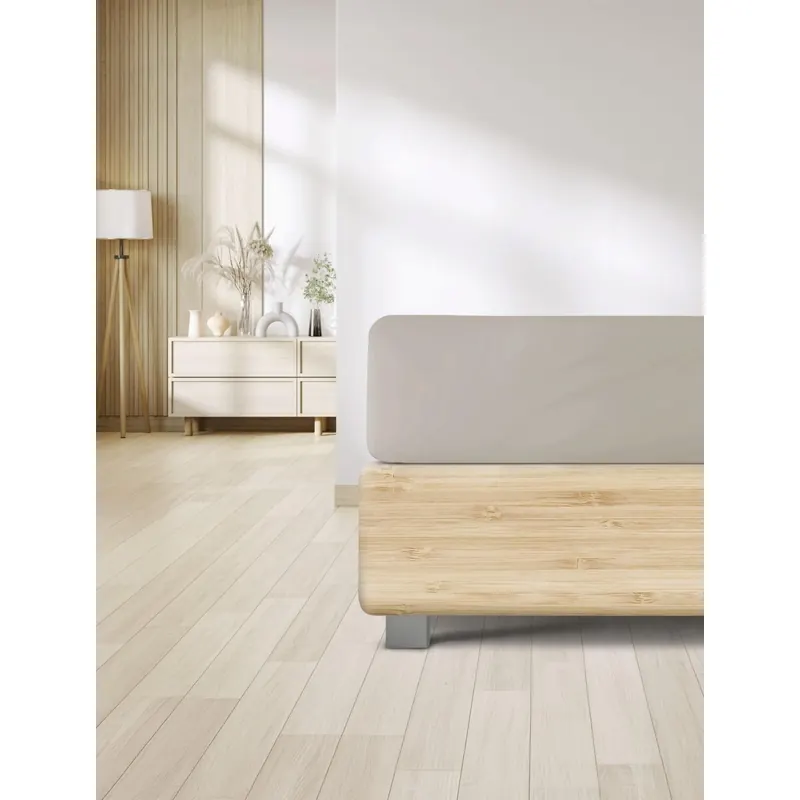 Irisette Lyocell-Stretch Spannbetttuch Erba 0030 1 x Spannbetttuch mit Rundumgummi für Matratzen von 180-200 x 200-220 cm natur