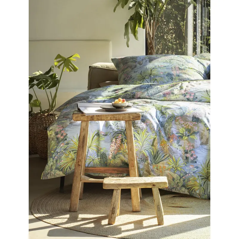 Irisette Mako-Satin Bettwäsche Set Tokio 8598 1 Deckenbezug 155x220 cm + 1 Kissenbezug 80x80 cm blau