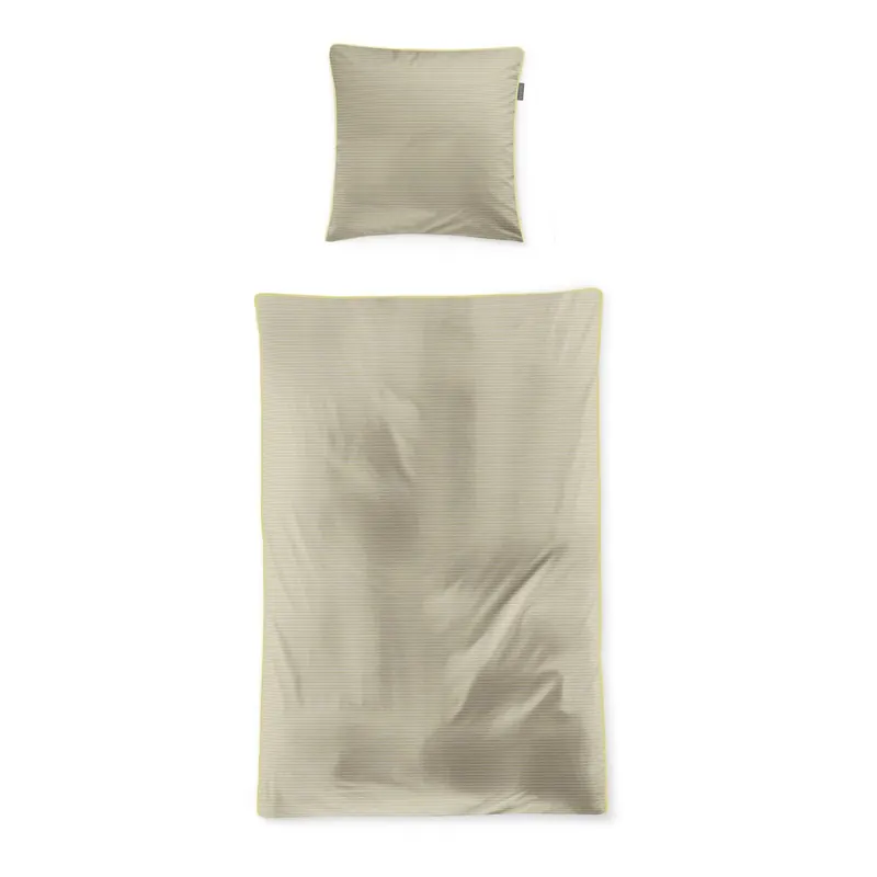 Irisette Mako-Satin Bettwäsche Set Tokio 8607 1 Deckenbezug 135x200 cm + 1 Kissenbezug 80x80 cm gelb