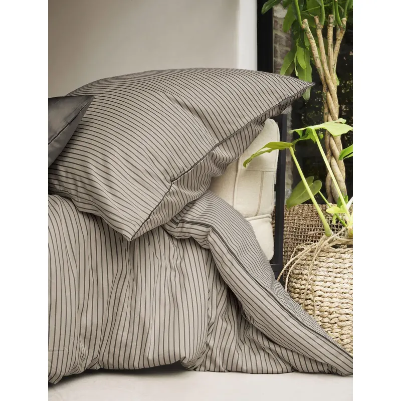 Irisette Mako-Satin Bettwäsche Set Tokio 8607 1 Deckenbezug 155x220 cm + 1 Kissenbezug 80x80 cm natur