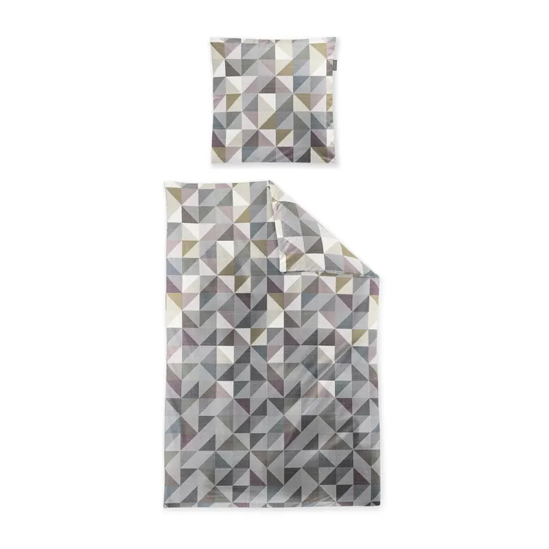 Irisette Mako-Satin Bettwäsche Set Wave 8509 1 Deckenbezug 155x220 cm + 1 Kissenbezug 80x80 cm bunt