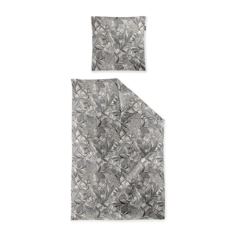 Irisette Mako-Satin Bettwäsche Set Wave 8585 1 Deckenbezug 155x220 cm + 1 Kissenbezug 80x80 cm natur