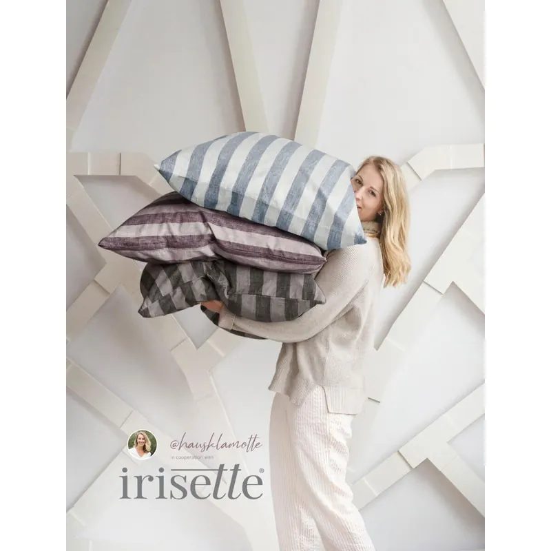 Irisette Mako-Satin Bettwäsche Set Wave-HK 8559 1 Deckenbezug 140x200 cm + 1 Kissenbezug 90x70 cm blau