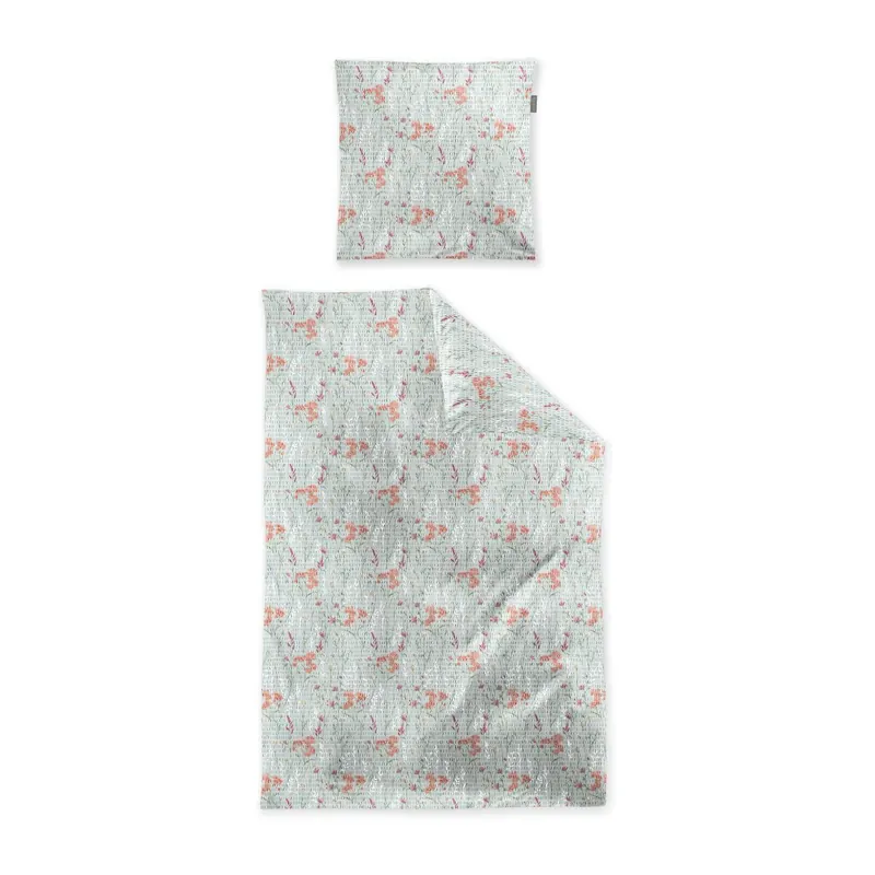 Irisette Seersucker Bettwäsche Set Easy 8606 1 x Bettbezug 155x220 cm + 1 x Kissenbezug 80x80 cm rot