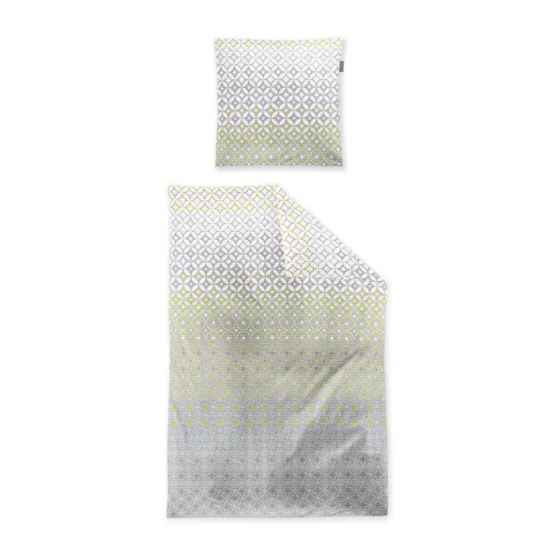 Irisette Seersucker Bettwäsche Set Easy 8614 1 x Bettbezug 155x220 cm + 1 x Kissenbezug 80x80 cm grau
