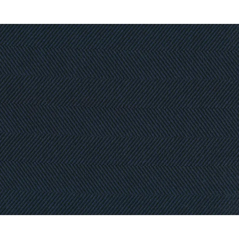 Italienischer Baumwoll-Flanellstoff RENZO, breites Fischgrat, dunkelblau