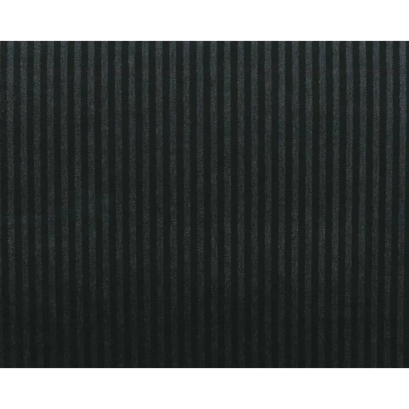 Italienischer Baumwoll-Samtstoff ROYAL, Streifen, anthrazit-schwarz