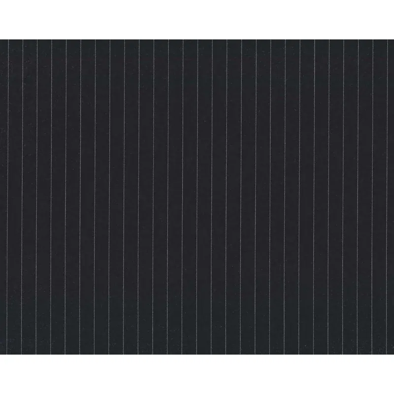 Italienischer Baumwollstoff MILANO, Nadelstreifen, schwarz
