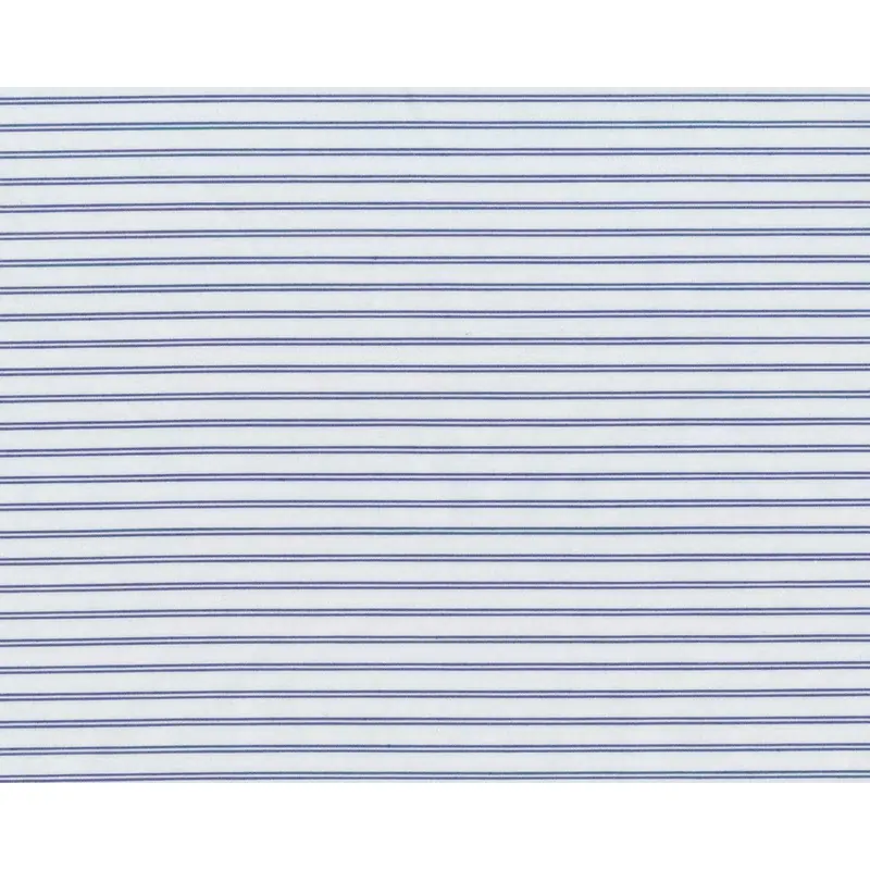 Italienischer Baumwollstoff mit Seide SPIRO, Querstreifen, weiß-blau