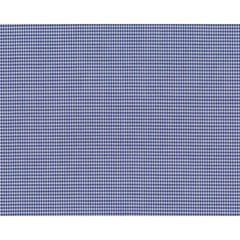 Italienischer Baumwollstoff RIOPELE PIUMA, Vichykaro, blau