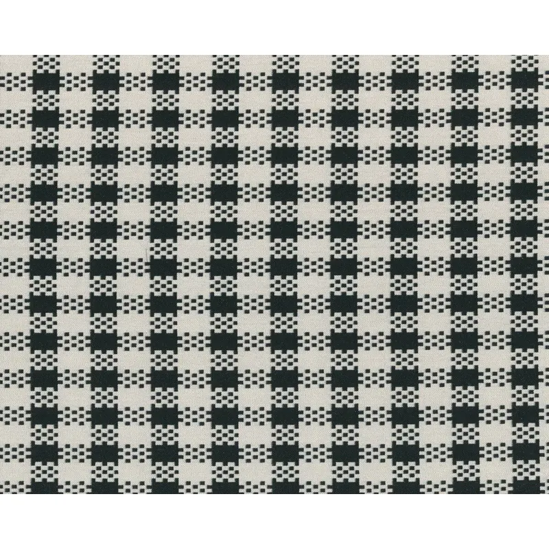 Italienischer Designer-Viskose-Stretch SANTINA, Raster-Karo, creme-schwarz