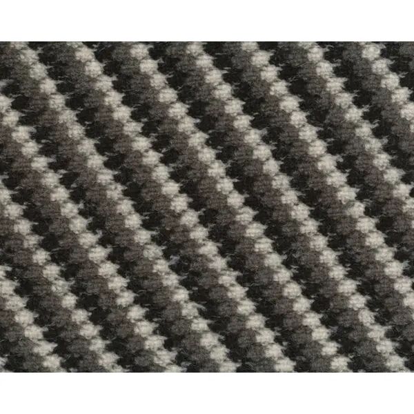 Italienischer Designer-Wollstrick KOMOR, Stricknoppen, grau-weiß