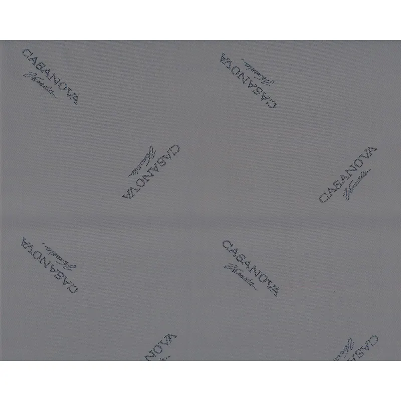 Italienischer Futterstoff CASANOVA, Schrift, steingrau