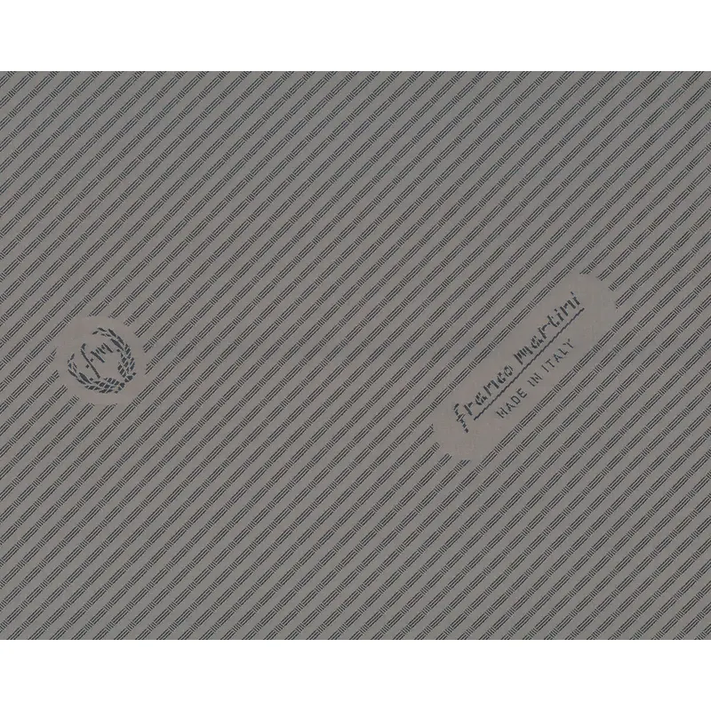Italienischer Futterstoff MARTINI, Schrift, steingrau