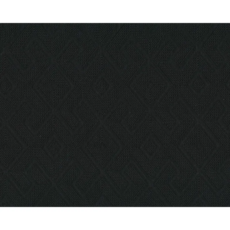 Italienischer Jacquardwebstoff CRISTEL, Rauten, schwarz