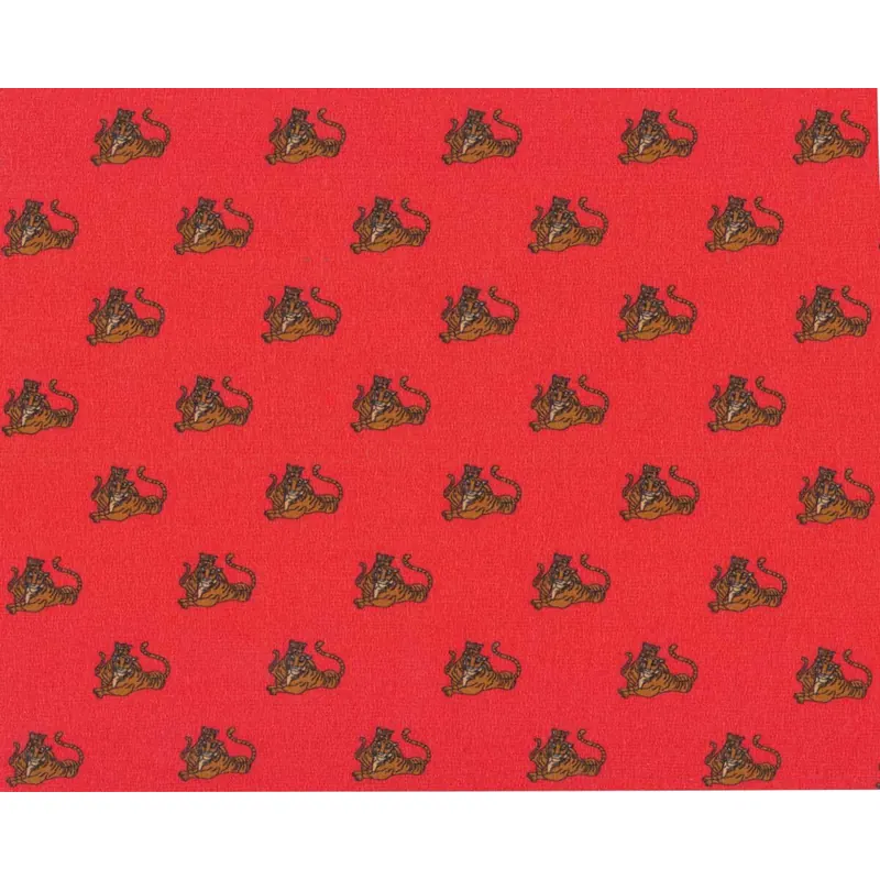 Italienischer Seiden-Chiffon DIEGO, Tiger, rot