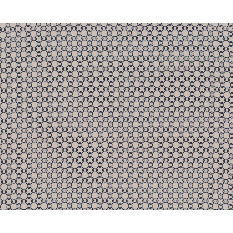 Italienischer Seiden-Crepe de Chine VINCHI, Kettenmuster, anthrazit