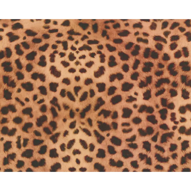Italienischer Seidensatin AMARIS, Leoparden-Tupfen, helles rotbraun