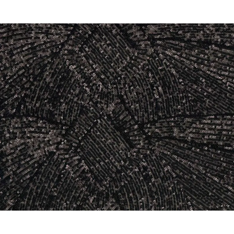 Italienischer Tüllstoff mit Pailletten DIAMOND, schwarz