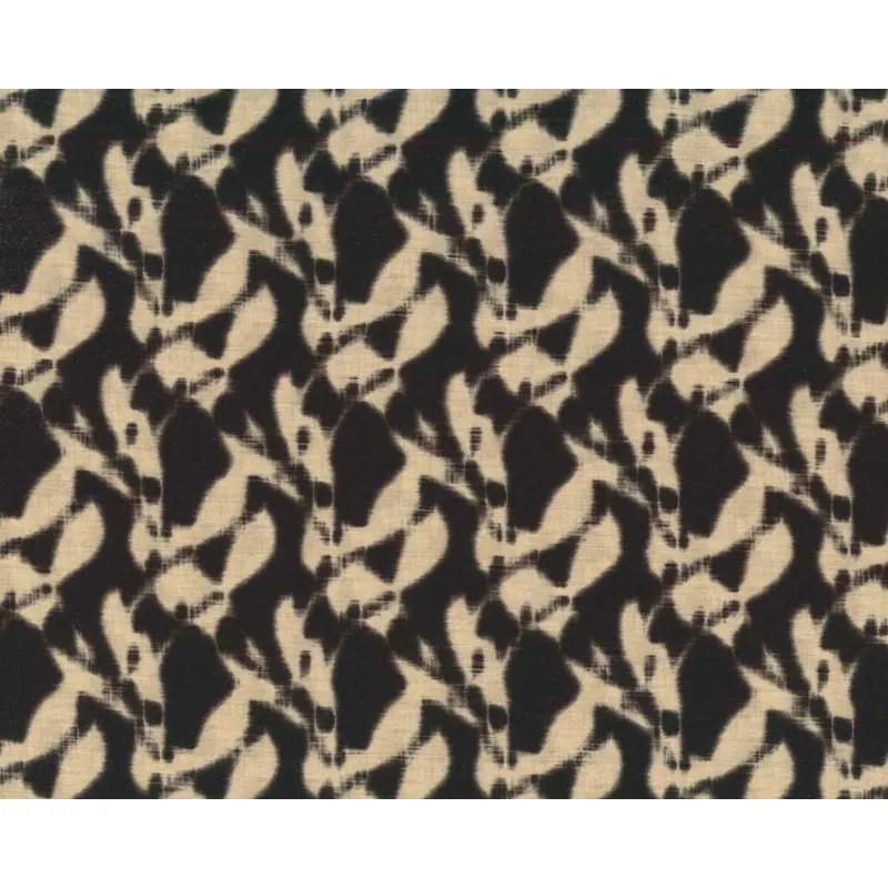 Italienischer Viskosestoff SAHARA, Batik-Design, beige