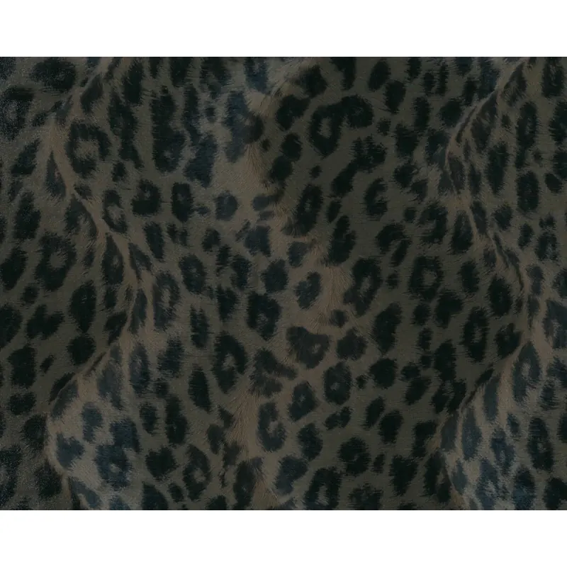 Italienisches Fellimitat aus Viskose LEOPARD, Tierfell, braun