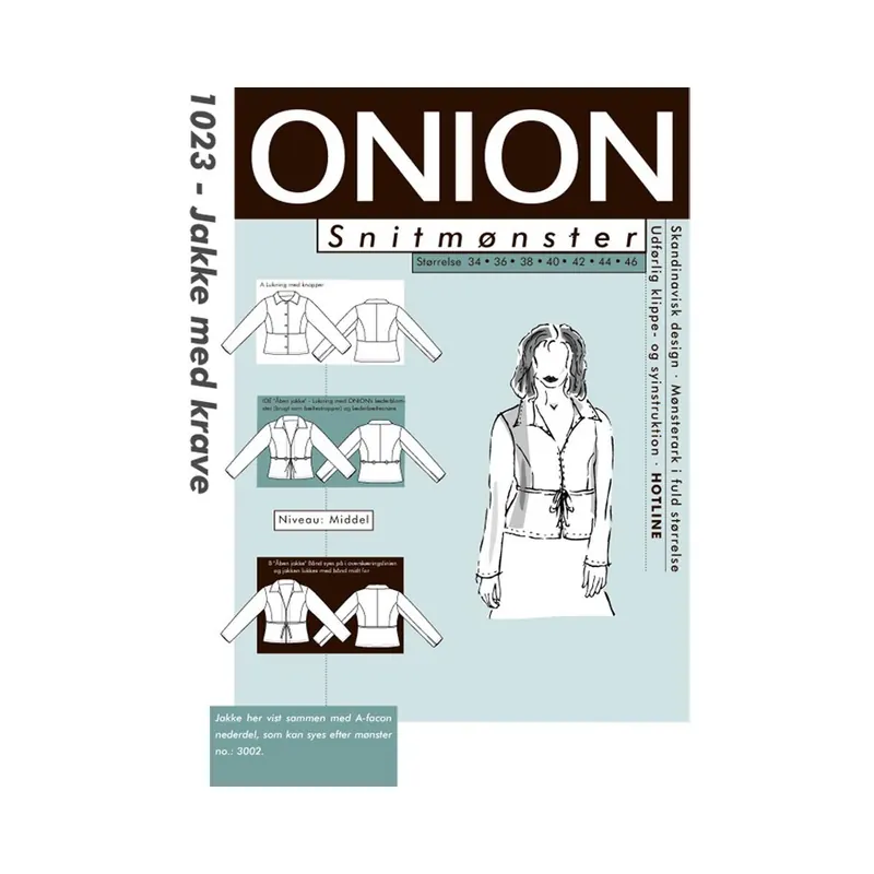 Jacke mit Kragen, Schnittmuster ONION 1023