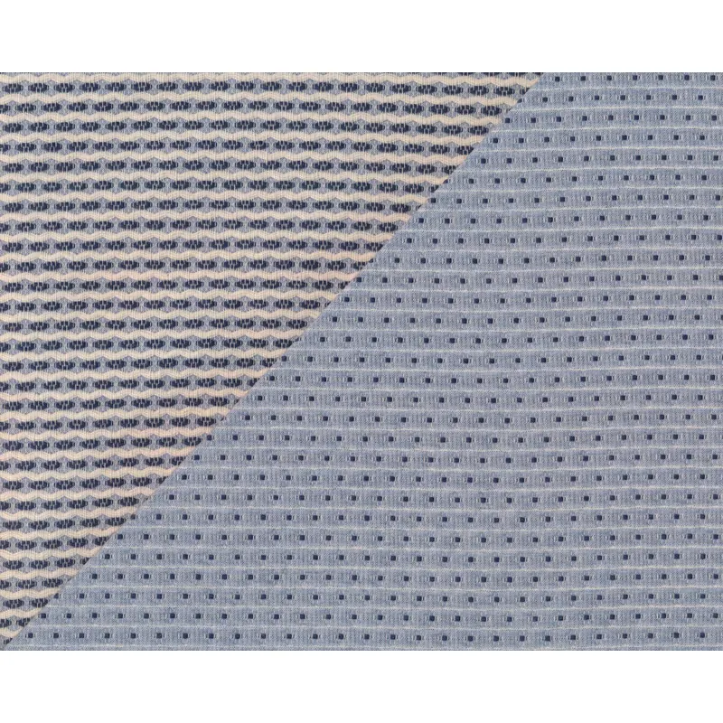 Jacquard-Baumwollstoff WOVEN DOTS, eingewebte Fäden, helles jeansblau, Toptex