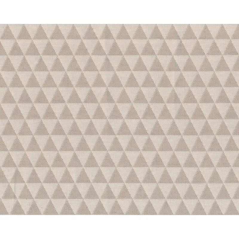 Jacquard-Dekostoff EMANUELLA, Dreiecke, beige-wollweiß