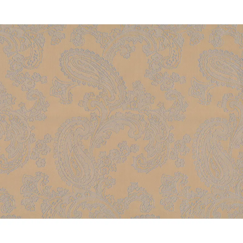 Jacquard-Futterstoff zweifarbig mit Paisleys, beige-silberweiß
