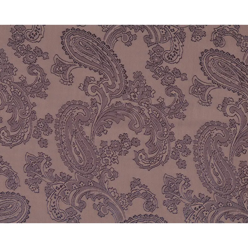 Jacquard-Futterstoff zweifarbig mit Paisleys, schlammbraun