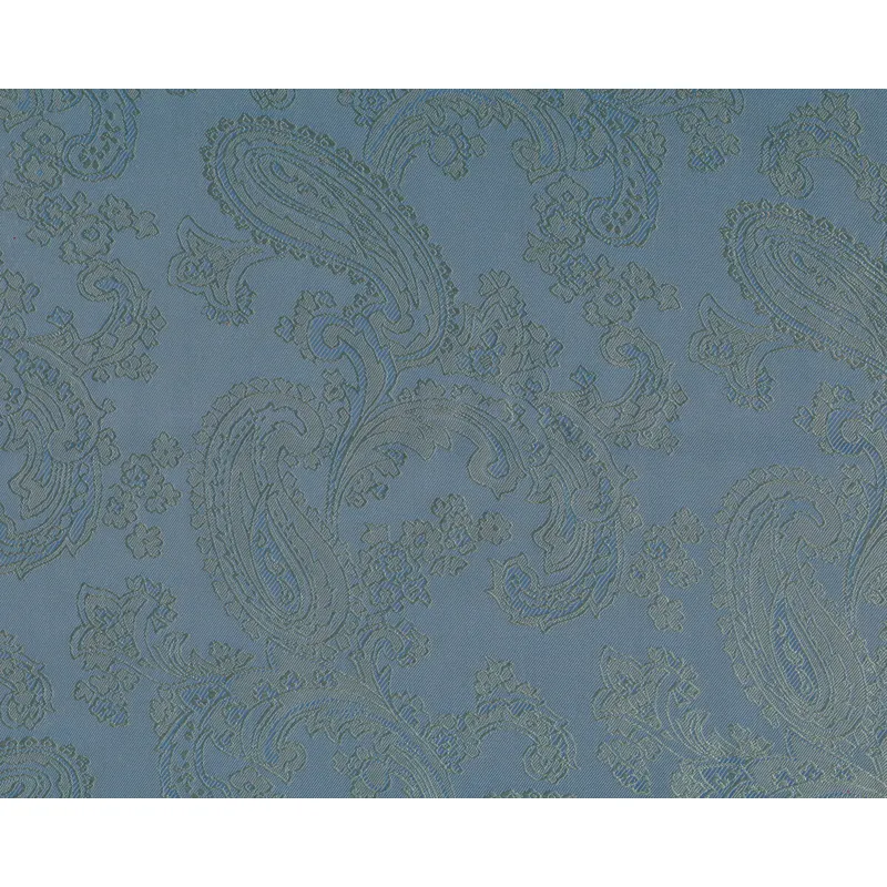 Jacquard-Futterstoff zweifarbig mit Paisleys, taubenblau-beige