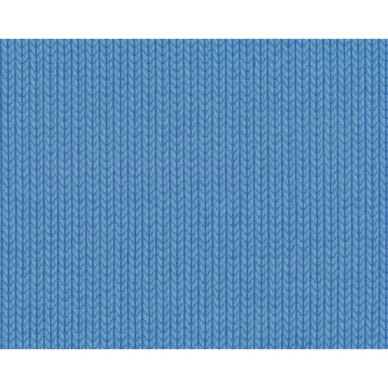 Jacquard-Strick KNIT KNIT, Grobmaschen-Optik, kräftiges hellblau Albstoffe