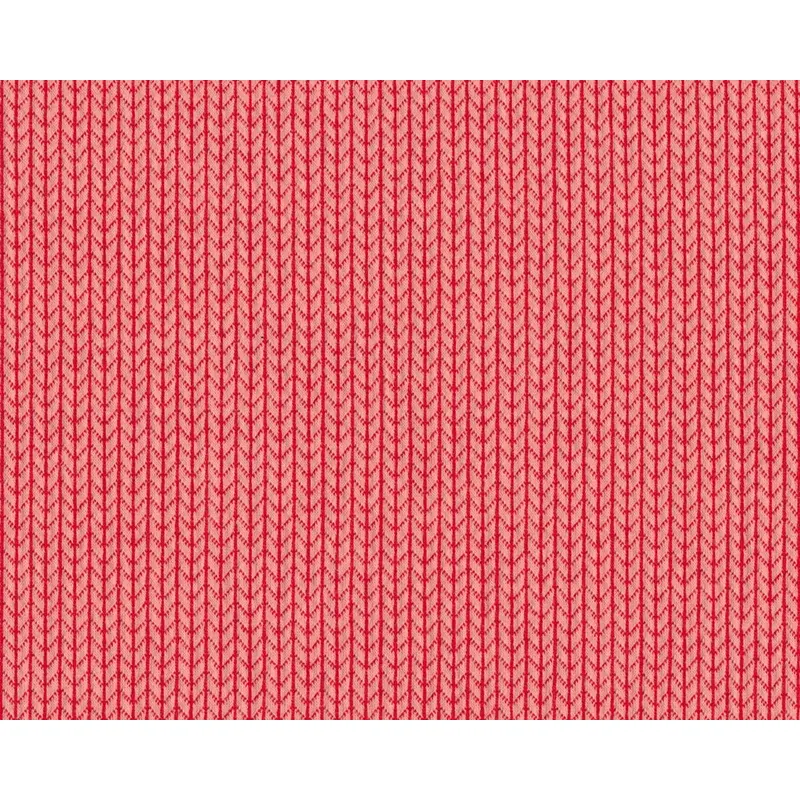 Jacquard-Strick KNIT KNIT, Grobmaschen-Optik, lachsrot von Albstoffe