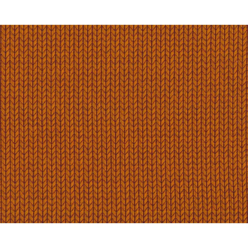 Jacquard-Strick KNIT KNIT, Grobmaschen-Optik, orangebraun, Albstoffe