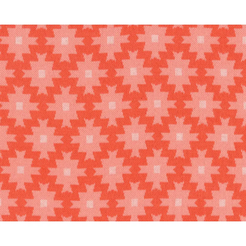 Jacquard-Strick LIL' IKAT von Albstoffe, Ikat-Sterne, aprikot